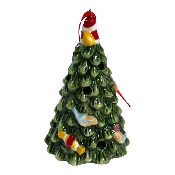 Spode LED Christmas Tree Ornament With Santa & Candy Decorations Vintage READ - Picture 3 of 5